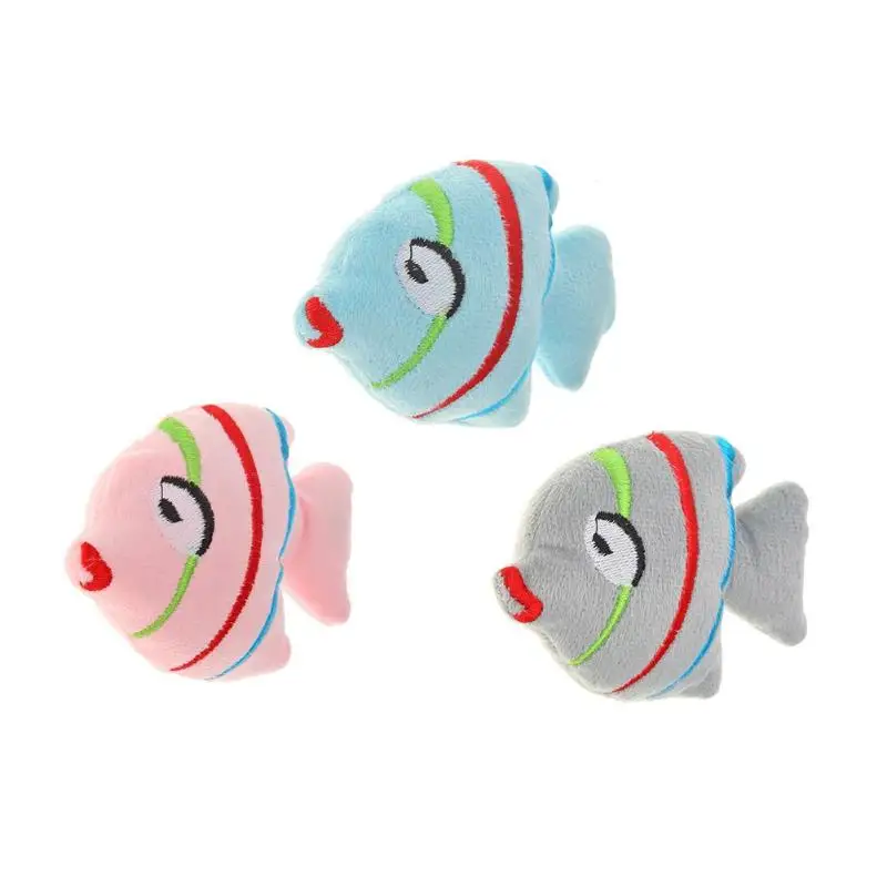 

Cute Cat Catmint Plush Fish for Kitten Scratching Teasing Interactive Toy