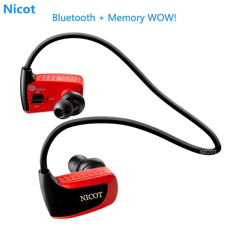 W262 8GB Bluetooth Mp3 Player Music Headset Sport Running Mp3 Player Headphone Earphone Player High Sound Quality pk w273 Nicot