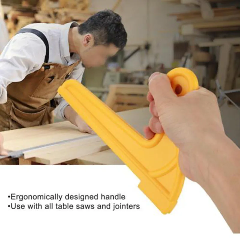 

2 × Safety Yellow Wood Saw Push Stick For Carpentry Table Working Blade Router