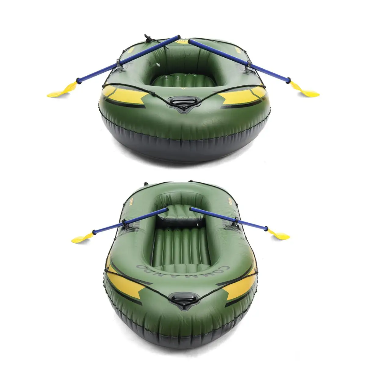 SGODDE 2 personas/3 personas engrosamiento PVC bote inflable balsa río lago bote de pesca con remos Set de carga 200kg - 3