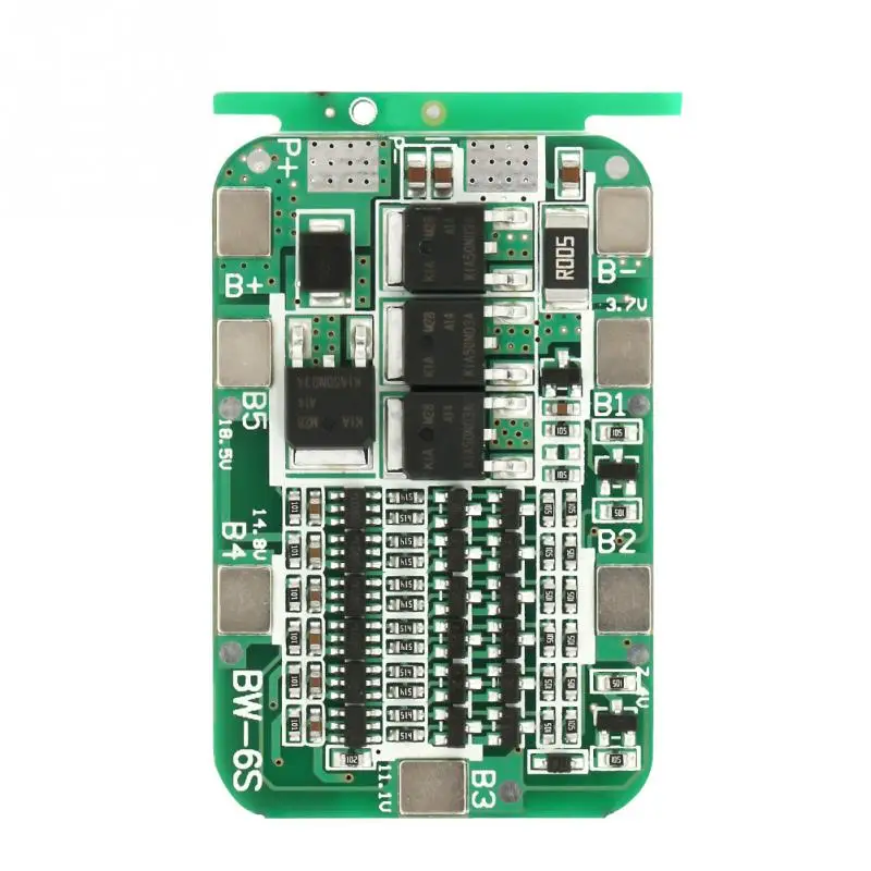 Модуль зарядного устройства литиевой батареи 6S 15A 22V 24V li ion защитная плата PCB BMS для