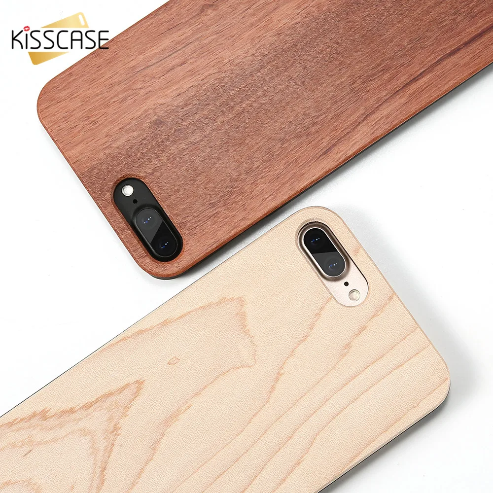KISSCASE Bamboo Wooden Case For iPhone X XR XS Ma 8 7 6 6S 5S 5 SE Plus Cover Wood Hard Phone Shell Capa |