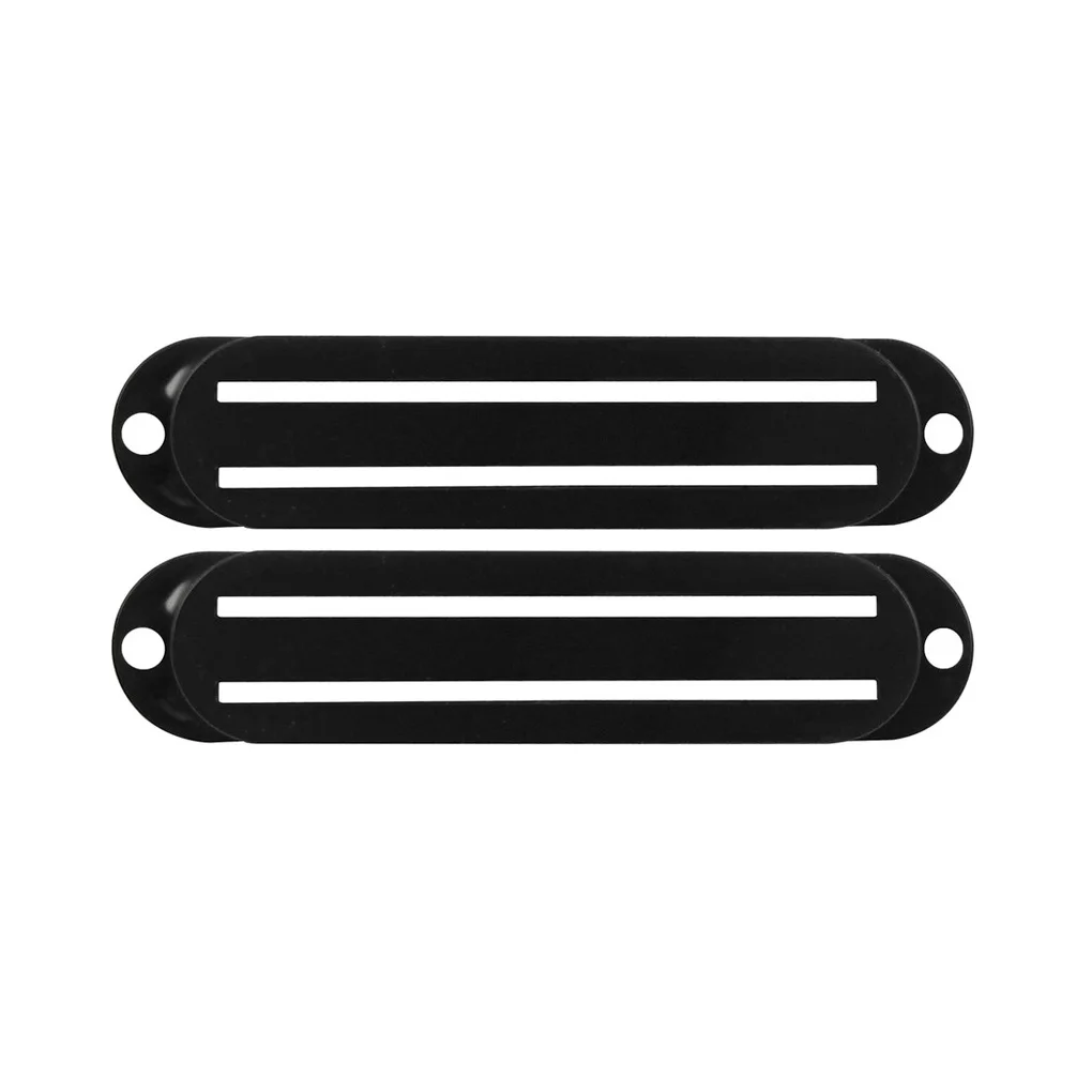 

NEW 2pcs Plastic Dual Rail Electric Guitar Pickup Covers Two-line Pickup Covers,Black