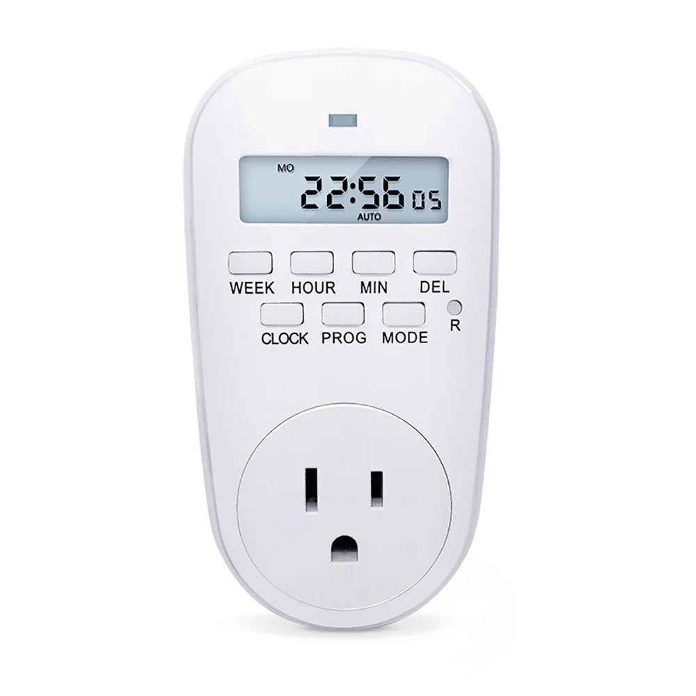 Smart Digital Timer Control Socket With 3 Prong Outlet Control Plug In