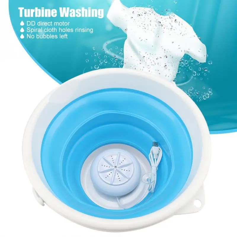 

Portable Ultrasonic Turbo Automatic Electric Roller Washing Machine Quick Clean Washing Tool for Outdoor Travel Use