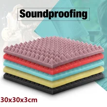 1 шт. 30x30x3 см звукоизоляция акустическая пена лечение звукопоглощающий хлопок шум губка Отличная звукоизоляция