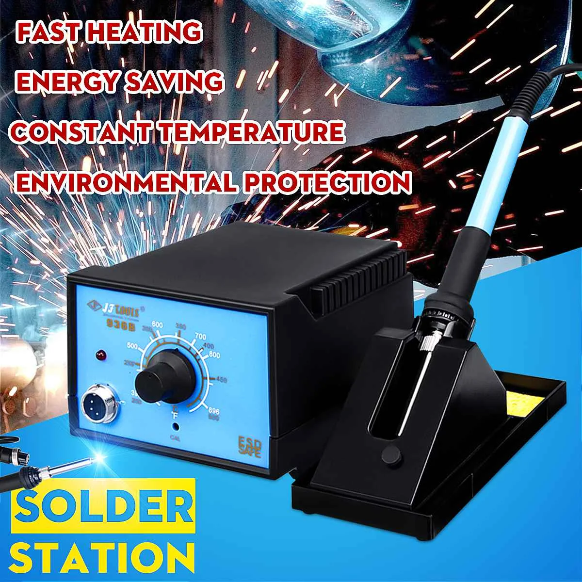 

Soldering Station 220V 60W Anti-static Adjustable Temperature Electric Soldering Iron Kit Solder Stand Pen Welding Tool