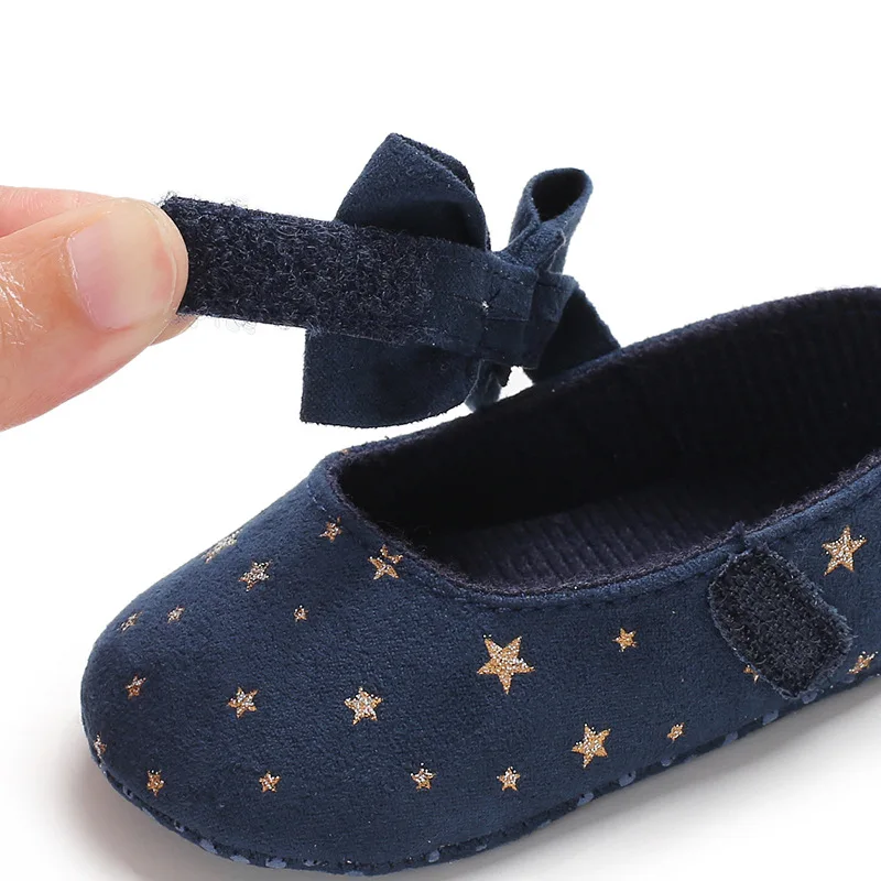 

Star Pattern Baby Shoes Girls New Arrivals Footwear Schoenen For Kids Butterfly-knot Baby Slofjes Velcro Scarpe Bimba