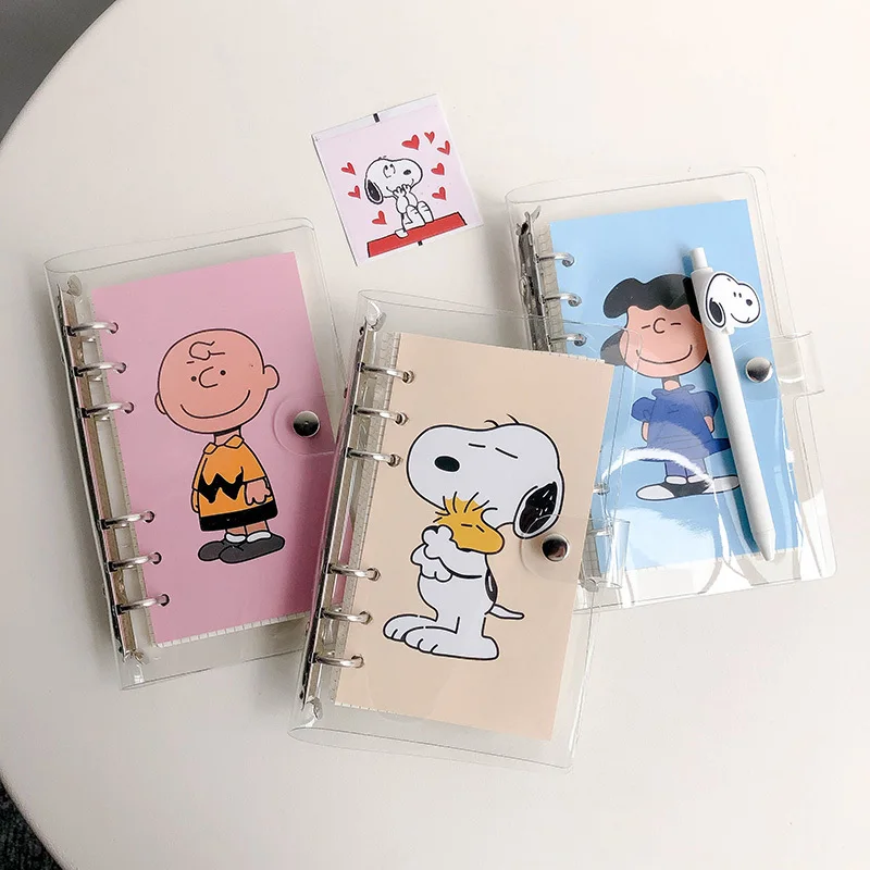 

SIXONE Simple Style Rogue dog Loose Page Handbook A6 Grid Notebook Student Travel Diary stationery school supplies
