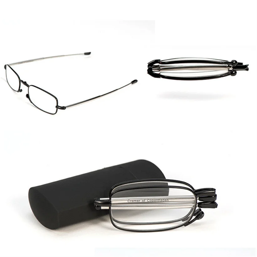 XojoX мини очки для чтения, складные мужские и женские очки для дальнозоркости, дизайнерские очки для чтения, очки для диоптрий+ 1,0 1,5 2,0 2,5