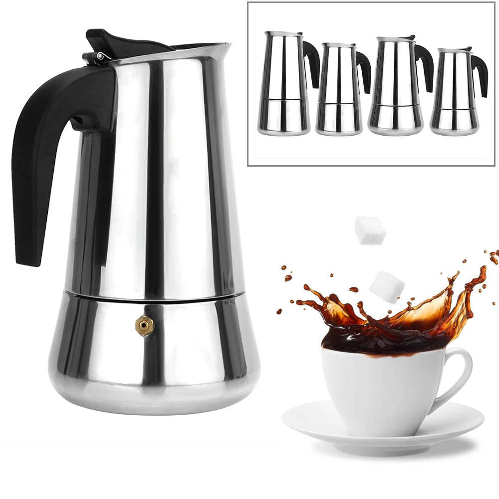إبريق قهوة 300 مللي/450 مللي Coffeeware أدوات مطبخ موكا صانع القهوة إبريق الشاي من الفولاذ المقاوم للصدأ إبريق قهوة 300 مللي/450 مللي Coffeeware أدوات مطبخ موكا صانع القهوة إبريق الشاي من الفولاذ المقاوم للصدأ