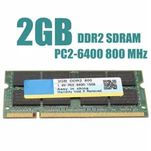 2 Гб DDR2 Оперативная память 800 МГц PC2-6400 SD Оперативная память карта памяти для ноутбука 1,8 V 200-контактный SODIMM non-ecc(без коррекции ошибок) CL5 лэптоп ноутбук память Оперативная память