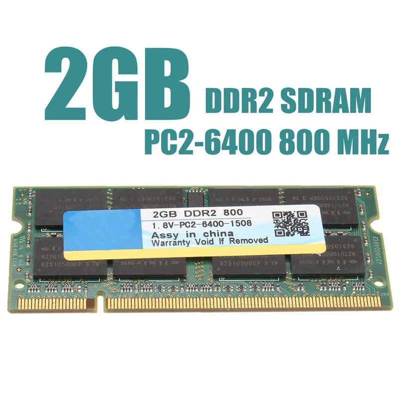 

2GB DDR2 Ram 800MHz PC2-6400 SDRAM Laptop Memory Ram 1.8V 200-Pin SODIMM Non-ECC CL5 Laptop Notebook Memory Ram