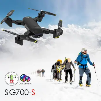 

SG700-S RC Helicopter Wide-angle WiFi 720P/1080P/4K Optical Flow Dual Camera Drone Aircraft with LED Lights
