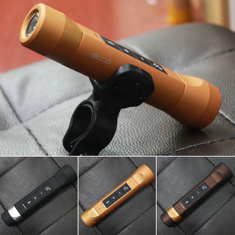 

Multi-functional Bike Bluetooth Speaker With FM Radio MP3 Flashlight Power Band