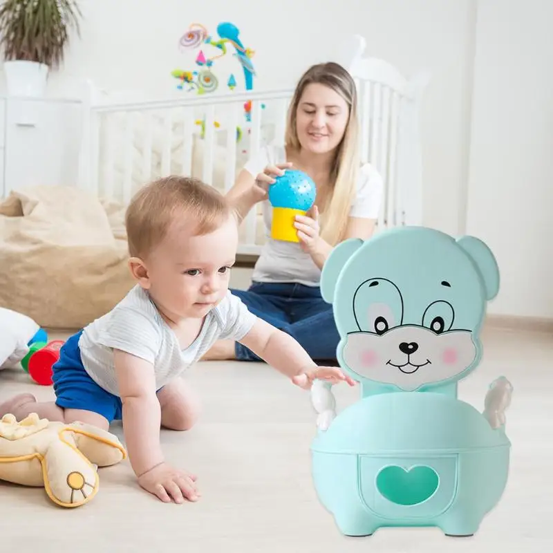 

Cute Cartoon Baby Potty Seat Training Toilet Seat Kids Portable Urinal Backrest Cute Pot for Baby Kids Toilet Training Potty