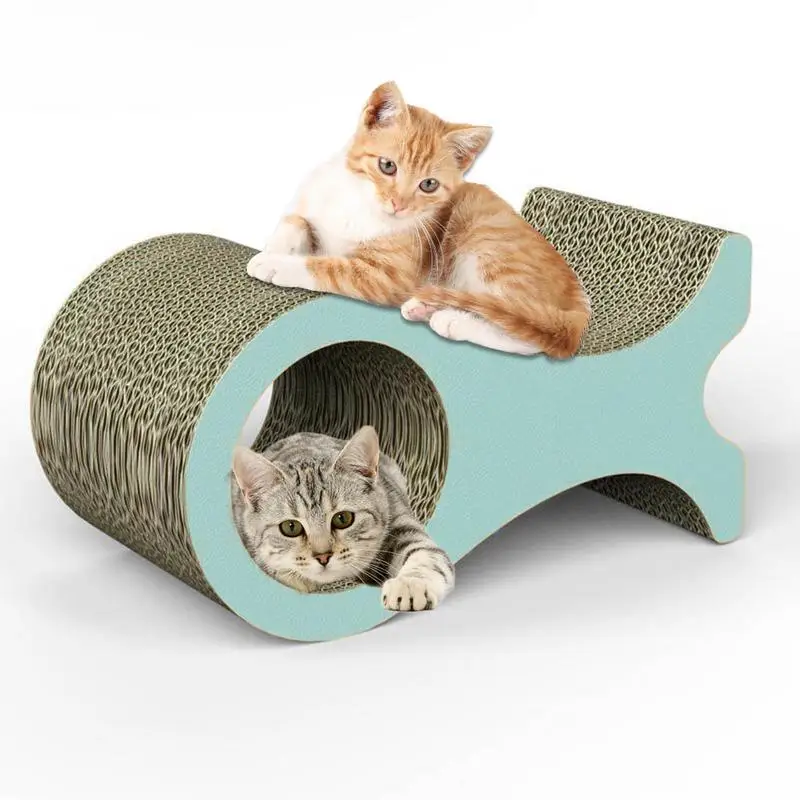

Pet Toy Cat Scratch Board Cat Scratcher Corrugated Paper Super Large Whale Cat Claw Board Venting Grabbing Board Training Toy