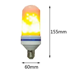 4 режима E27 светодиодный эффект пламени огня лампочки Мерцающая лампа Рождественский Декор