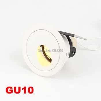 

2pcs/lot LED Recessed Ceiling Downlight GU10 Spot Lamp Fitting Frame Changeable Bulb Replaceable GU 10 Sockets Concrete Spring