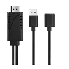 1080P HDMI цифровой AV ТВ Кабель HDMI к USB Женский/мужской адаптер охлаждающее отверстие для HD tv подключение зеркального литья к iOS Android телефон