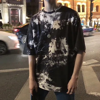 

Summer New T Shirt Men Fashion Printed Casual Short-sleeved Tshirt Man Streetwear Wild Hip-hop Loose Cotton T-shirt Male Tops