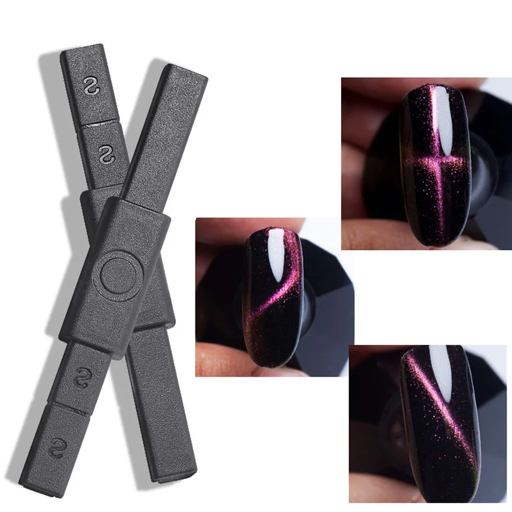 

ELECOOL New Cat Eye Nail Art Magnet Design Multifunction S-shaped Striped Pattern Magnet Strong Cat Eye Glue Magnet Rod for Home