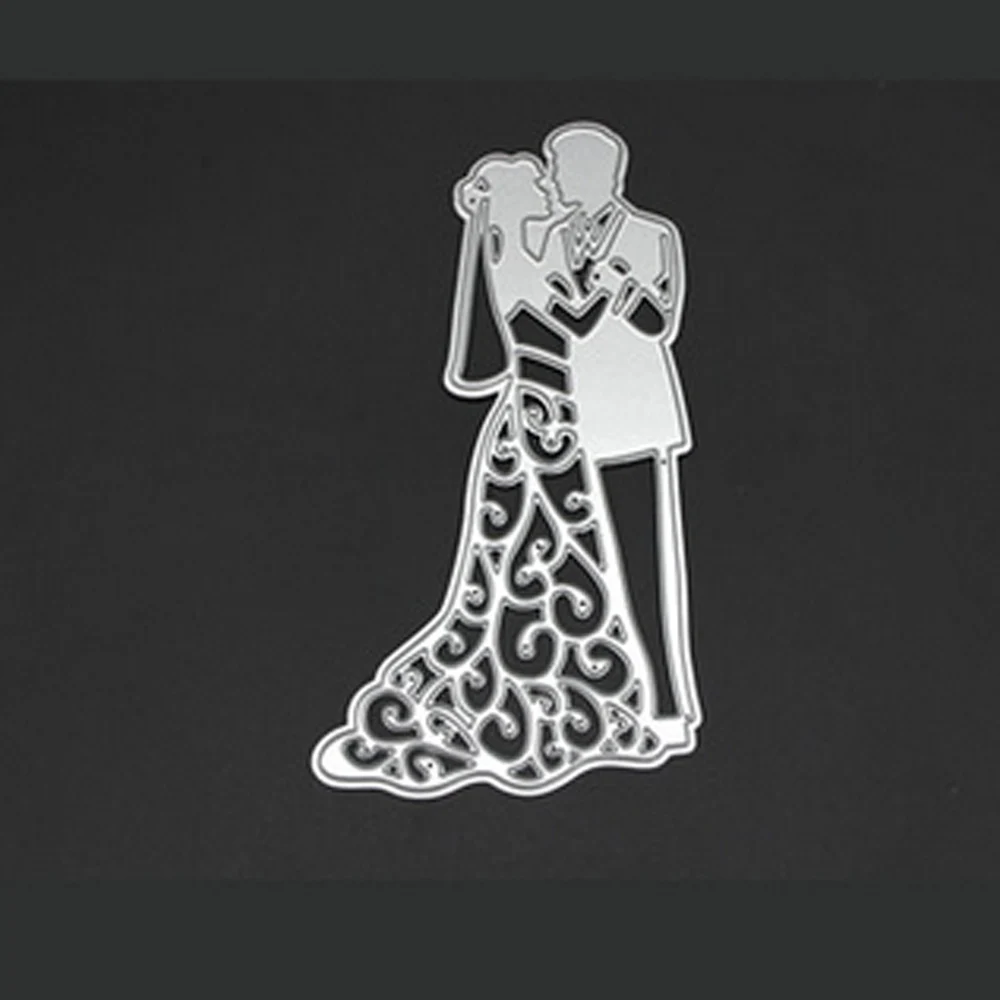 

Bride Gloom Weeding Frame Craft Metal Steel Cutting Dies Stencil Decor DIY Scrapbooking Album Card Embossing Couple Lovers Die25