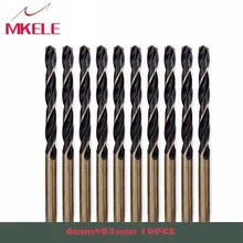 High Quality 10pcs/box 6.0mm Straight Shank HSS Speed Twist Drill Bits Metal Woodworking Power Tools Ferramentas Herramientas