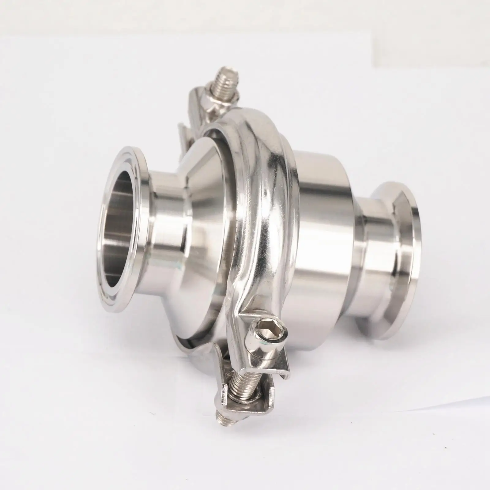 Подходит 45 мм 1,7" Труба OD x 2" Tri Clamp SUS 304 Нержавеющая Санитарно-технический оборотный клапан без возврата для домашнее Сваренное пиво
