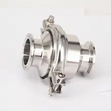 Подходит 45 мм 1,7" Труба OD x 2" Tri Clamp SUS 304 Нержавеющая Санитарно-технический оборотный клапан без возврата для домашнее Сваренное пиво