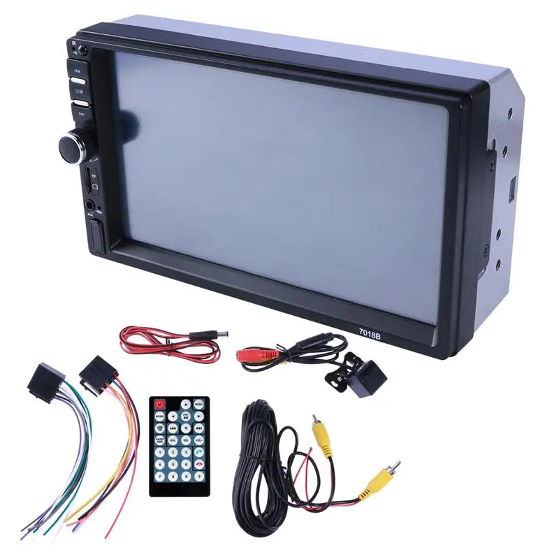 

7 Inch HD Double Din Touch Screen Car Stereo FM Radio MP4 Player Bluetooth Car Audio Support Rearview Camera Remote Control