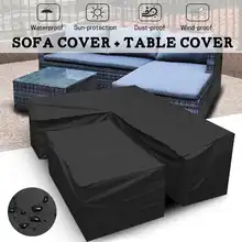 Водонепроницаемый Открытый секционный дождевик L форма пылезащищенная мебель крышка Плетеный угловой диван диване крышки универсальный чехол