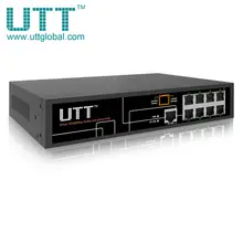 UTT S1081P-24V 8-портов Неуправляемый Пассивный Fast Ethernet PoE Коммутатор, 8 PoE портов 130 Вт, 24 В Пассивный PoE, плюс 1 Порта FE