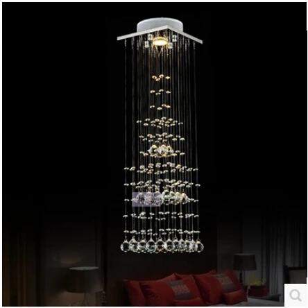 

Fashion Crystal Pendant Lamps K9 Restaurant Hotel Led Crystal Pendant Light Led Lustre Light For Ac 90-260v