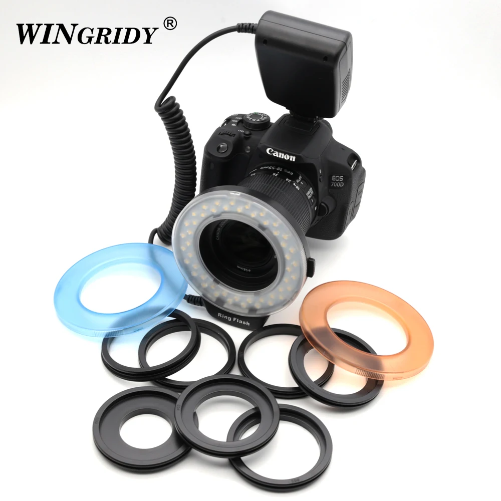 HD 130 Кольцевая вспышка HD130 Светодиодная лампа для видеокамеры фотографирования с