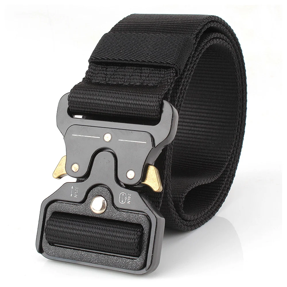 

Adjustable Nylon Tactical Belts Military Waist Belt with Metal Buckle Heavy Duty Training Waist Belt Hunting Accessories