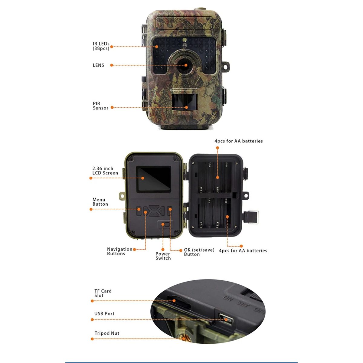 ELOS Hd 16Mp наружная охотничья камера 0 6 S Спортивная цифровая инфракрасная ночного