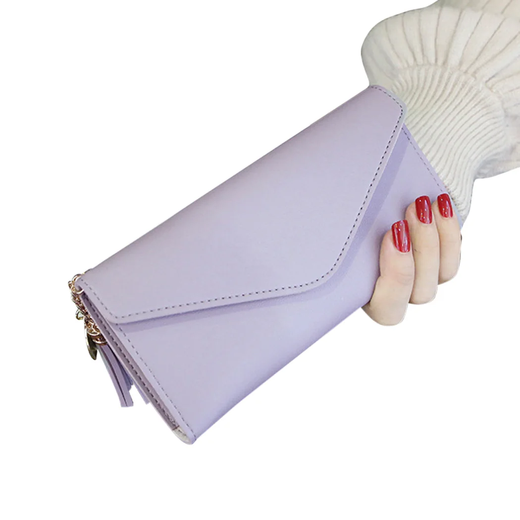 Высокое качество длинный кошелек женская мода сумочки с кисточкой держатель для карт кошельки женские портмоне для монет клатч из