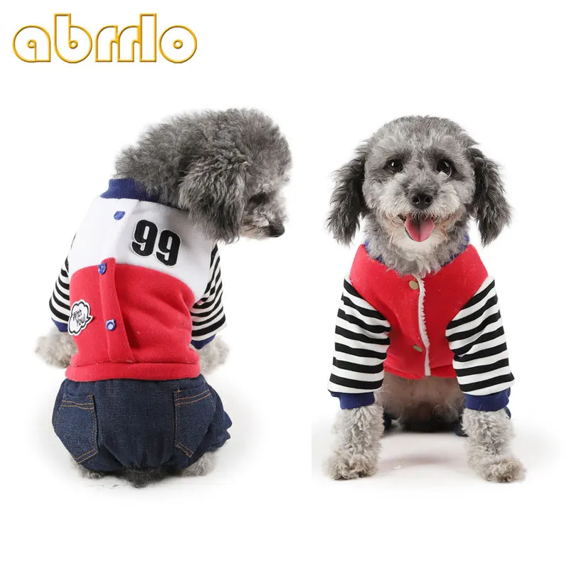 Abrlo/зимняя одежда для собак бархатный теплый комбинезон спортивные пижамы