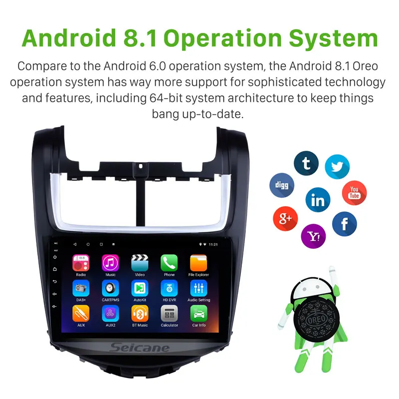 Excellent Seicane 9" GPS Navigation Radio For 2014 Chevy Chevrolet Aveo Android 8.1 2Din Head Unit Car Multimedia Player Rearview camera 1 Excellent Seicane 9" GPS Navigation Radio For 2014 Chevy Chevrolet Aveo Android 8.1 2Din Head Unit Car Multimedia Player Rearview camera 1