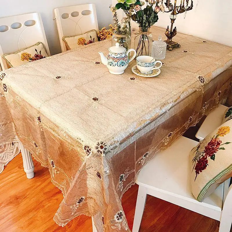 الفاخرة عيد الميلاد سماط شفافة مطرز مفرش طاولة من الترتر مستطيلة المطبخ طاولة طعام اغلفة للمنازل الزفاف ديكور