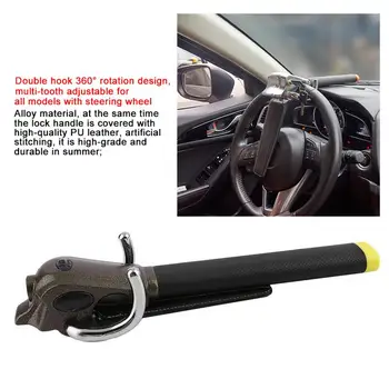 

Foldable Car Lock Top Mount Steering Wheel Anti-Theft Security Airbag Lock With Keys Hex Wrench