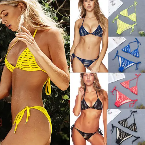 

Women Sexy Brazilian Bikini Set Swimwear Padded Bra Beach Swimsuit Bathing Suit