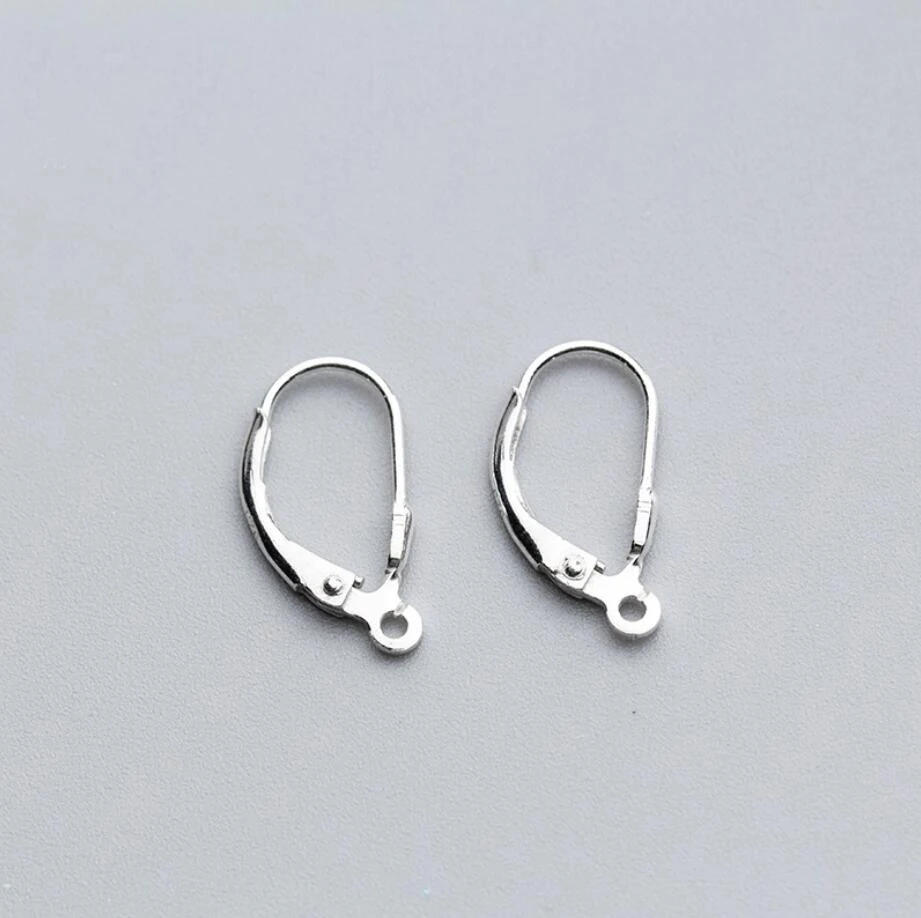 

2pcs 925 Sterling Silver Fashion Jewelry Clasp Hoop LEVERBACK Earring Findings DIY Jewelry A1463