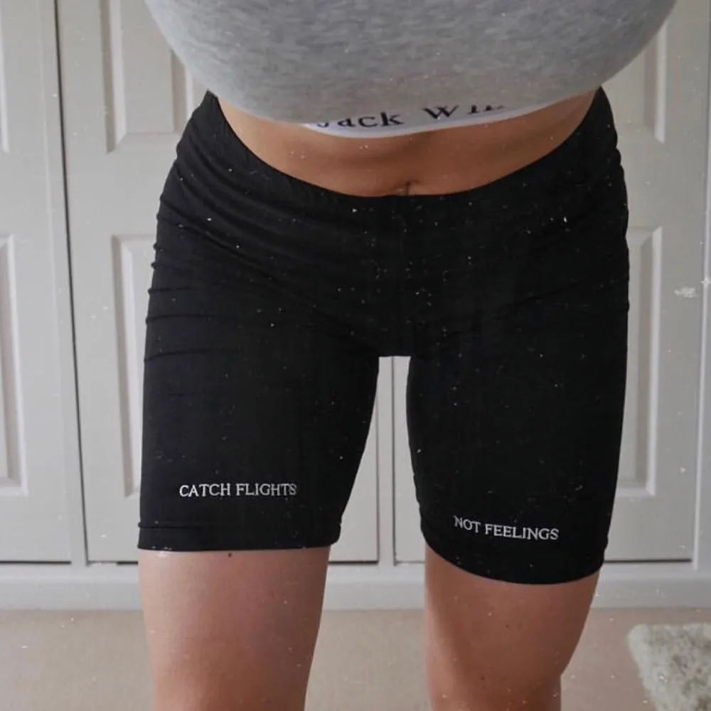 

Jocoo Jolee Fitness Active Wear Athleisure Cycling Shorts Women High Waist Letter Print Biker Shorts Femme 2019 Summer Fashion