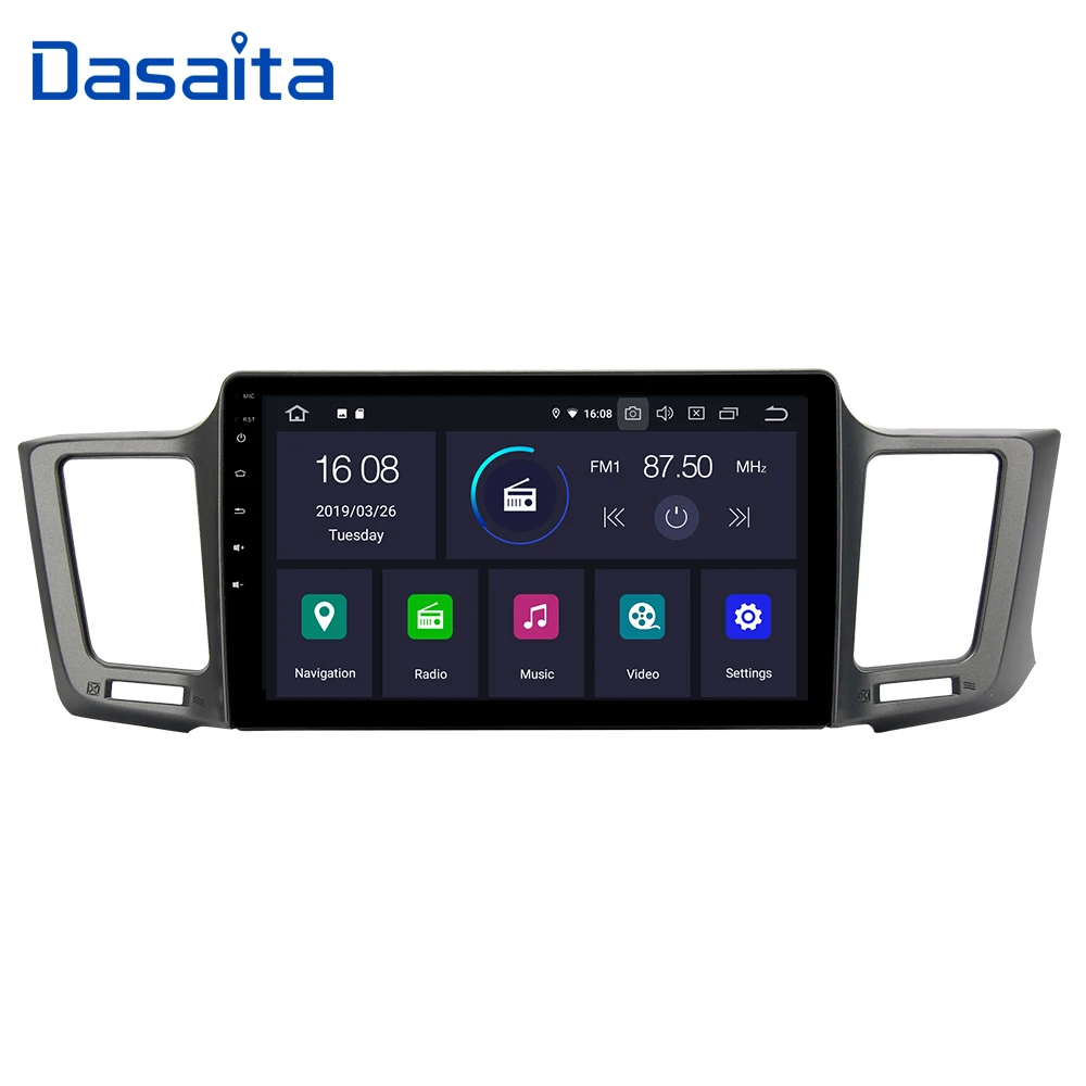 Dasaita 10," HD сенсорный экран Android 9,0 gps Автомагнитола 1 Din Autoandroid для Toyota RAV4 Автомобильный плеер