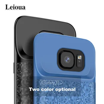 

Leioua 4700mah for Galaxy S7 Slim Phone Battery Charger Soft Silicone Case 5000mah For Samsung S7 Edge Power Bank External Case