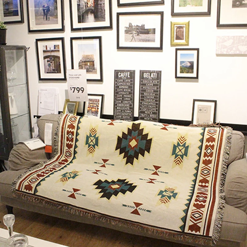 

Home Decor Aztec Navajo Towel Mat Cotton Sofa Blanket Throw Rug Wall Hanging