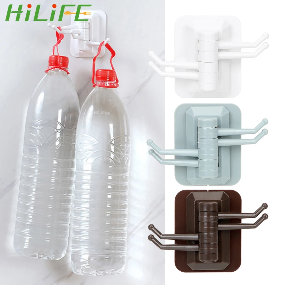 Многофункциональные самоклеящиеся крючки HILIFE вращающиеся на 180 градусов крепкая