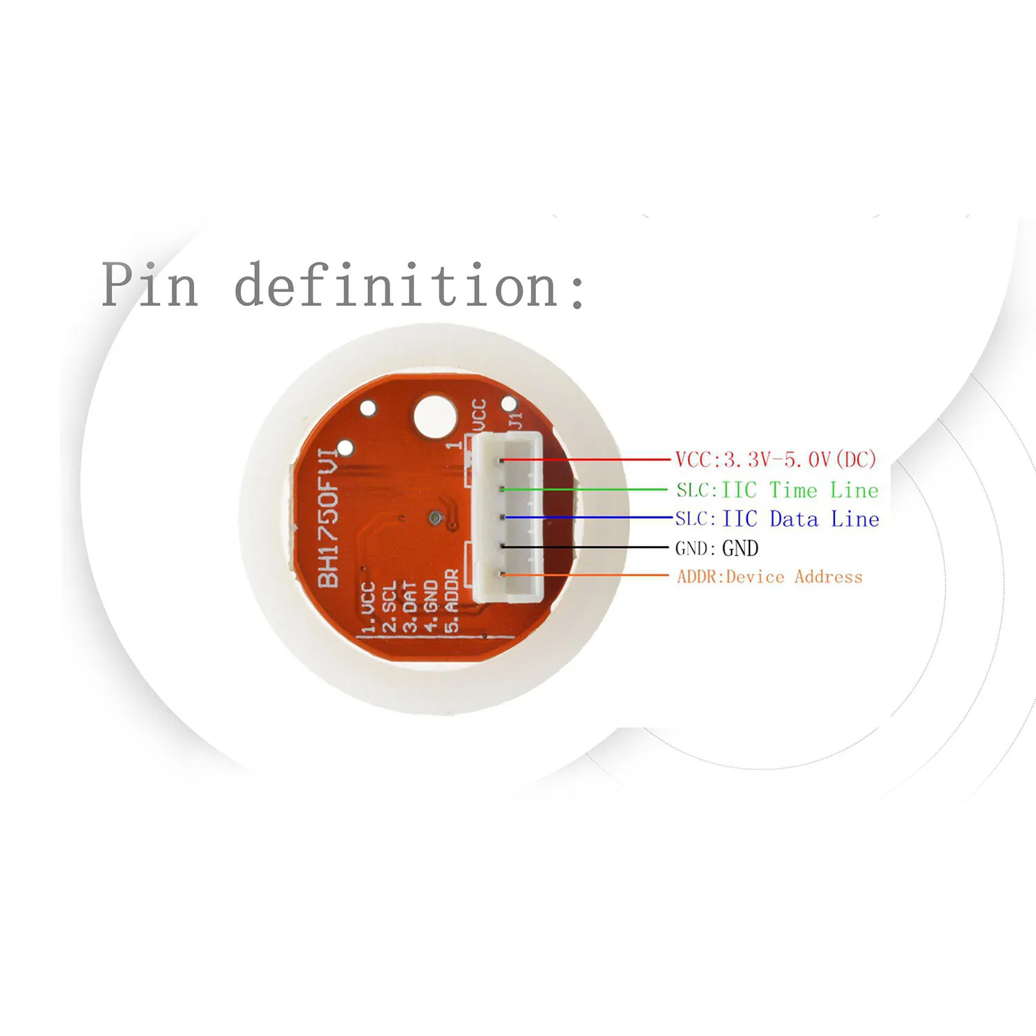 Bh1750 Bh1750Fvi чип интенсивность света модуль шар Dc5V для Arduino|Модули умного дома| |